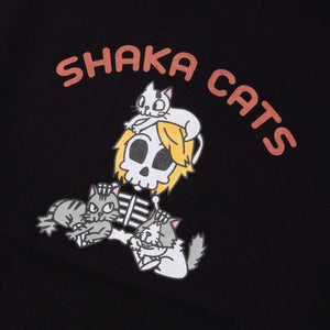 SHAKA CATS BIG L/S TEE / BLACK